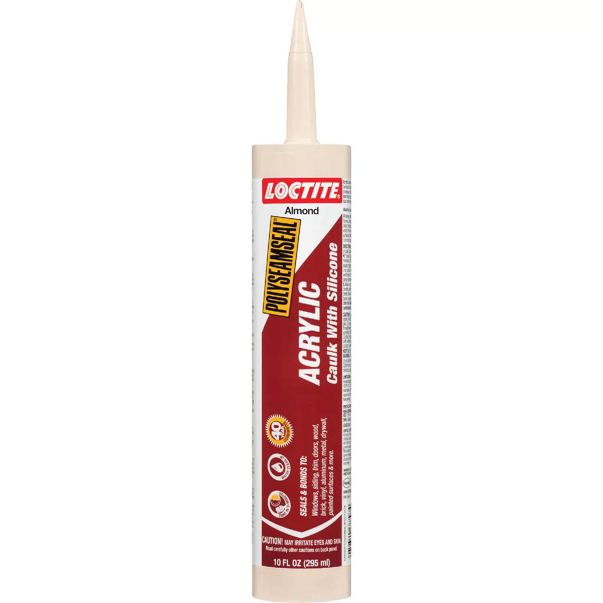 LOCTITE POLYSEAMSEAL 10 Oz. Almond Acrylic Caulk with Silicone