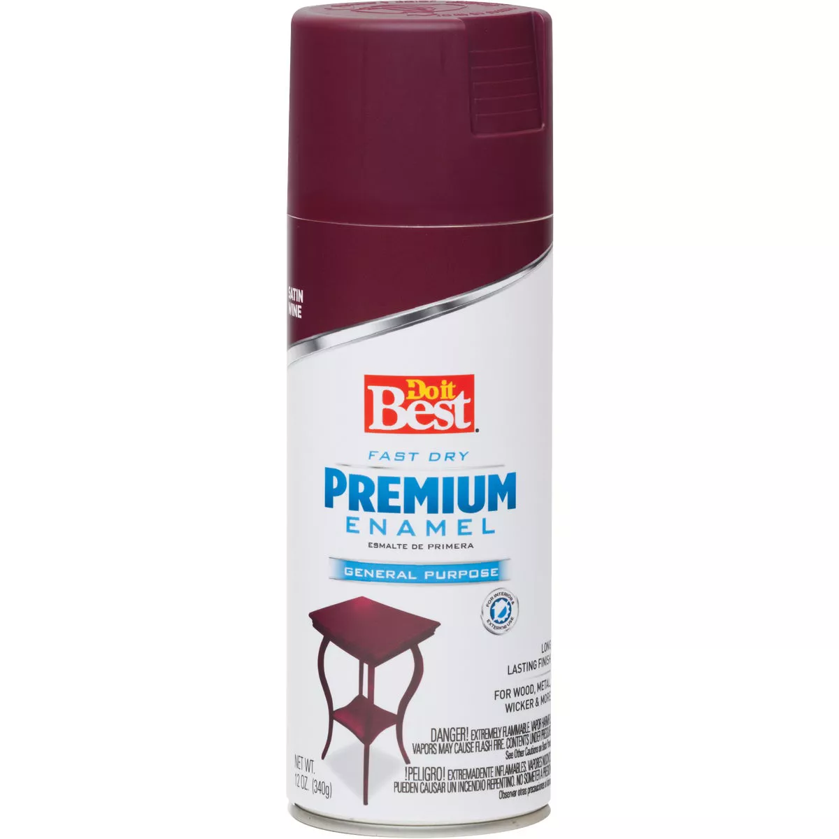 Do it Best Premium Enamel 12 Oz. Satin Spray Paint, Wine
