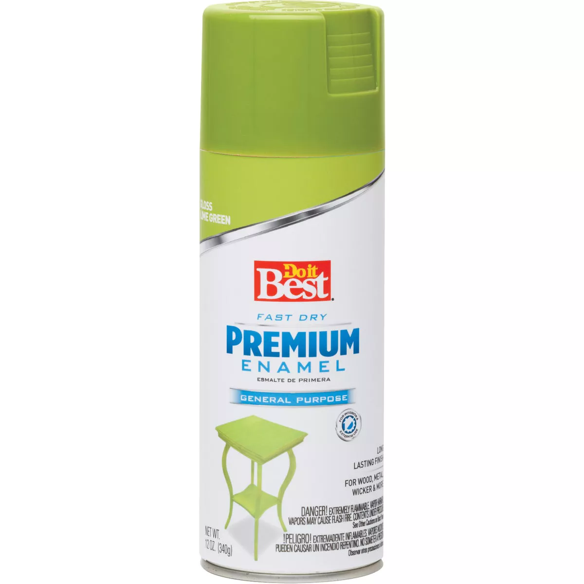 Do it Best Premium Enamel 12 Oz. Satin Spray Paint, Lime Green