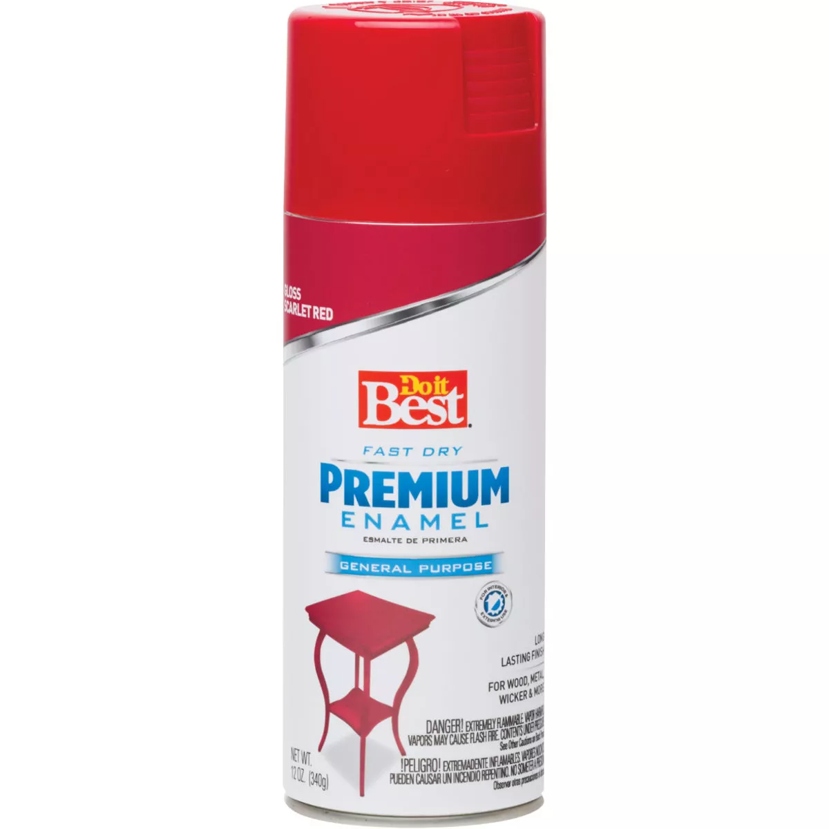 Do it Best Premium Enamel 12 Oz. Gloss Spray Paint, Scarlet Red