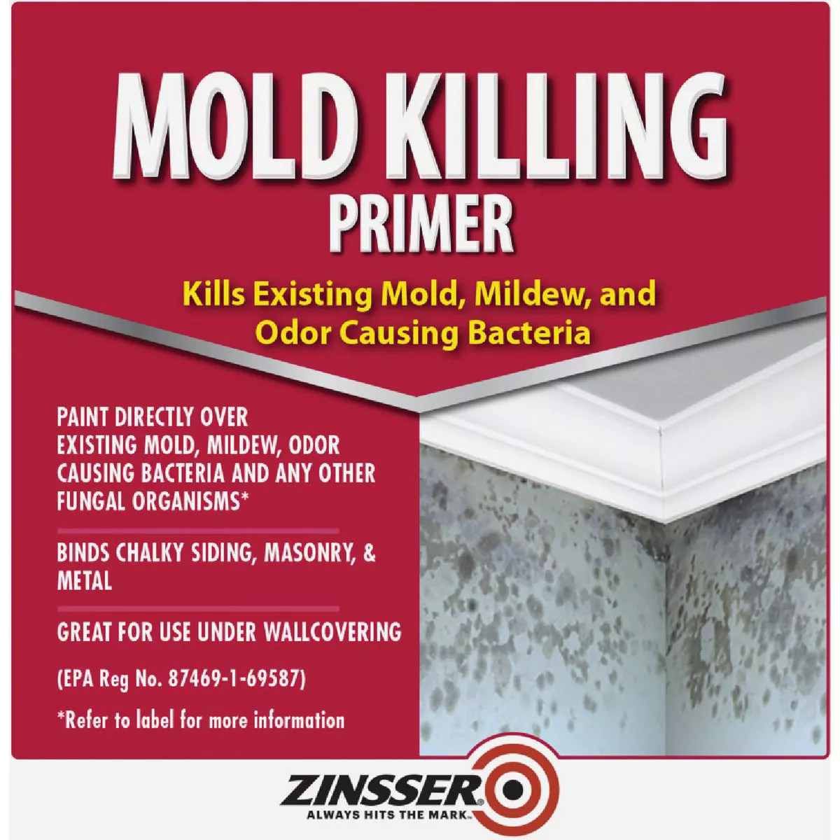 Zinsser Mold Killing Interior/Exterior Primer, White, 1 Qt. - photo 7