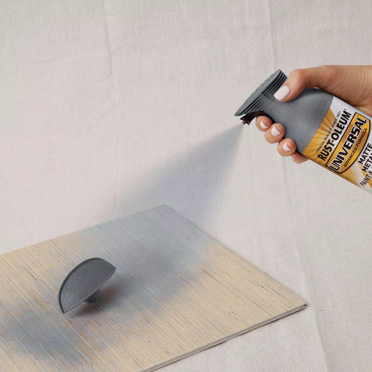 Rust-Oleum Universal 11 Oz. Metallic Flat All-Surface Spray Paint & Primer In One, Soft Iron - photo 4