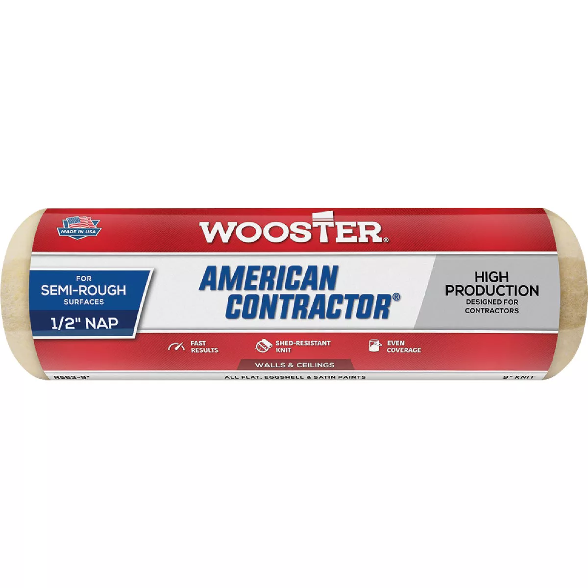 Wooster American Contractor 9 In. x 1/2 In. Knit Fabric Roller Cover
