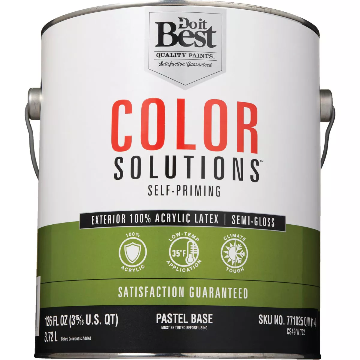Do it Best Color Solutions 100% Acrylic Latex Self-Priming Semi-Gloss Exterior House Paint, Pastel Base, 1 Gal. - photo 2