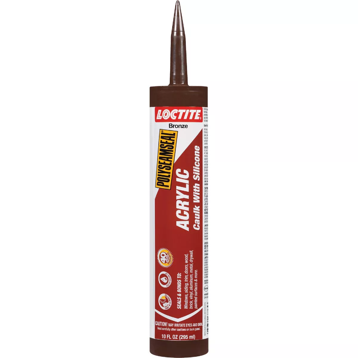 LOCTITE POLYSEAMSEAL 10 Oz. Bronze Acrylic Caulk with Silicone