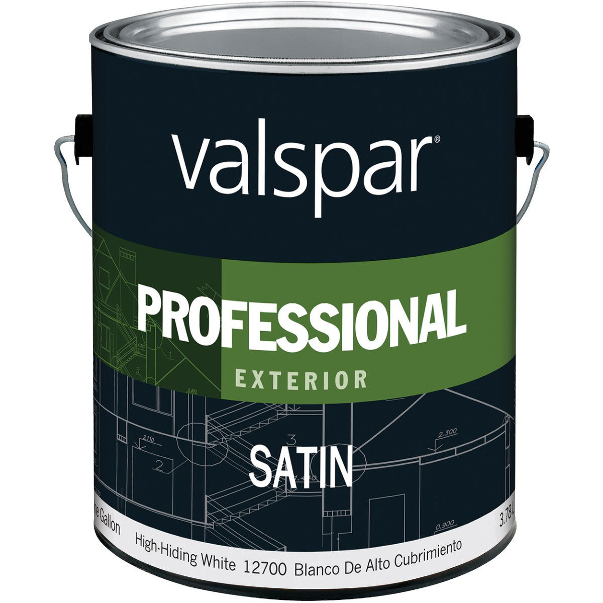 Valspar Professional 100 Acrylic Satin Exterior House Paint, High