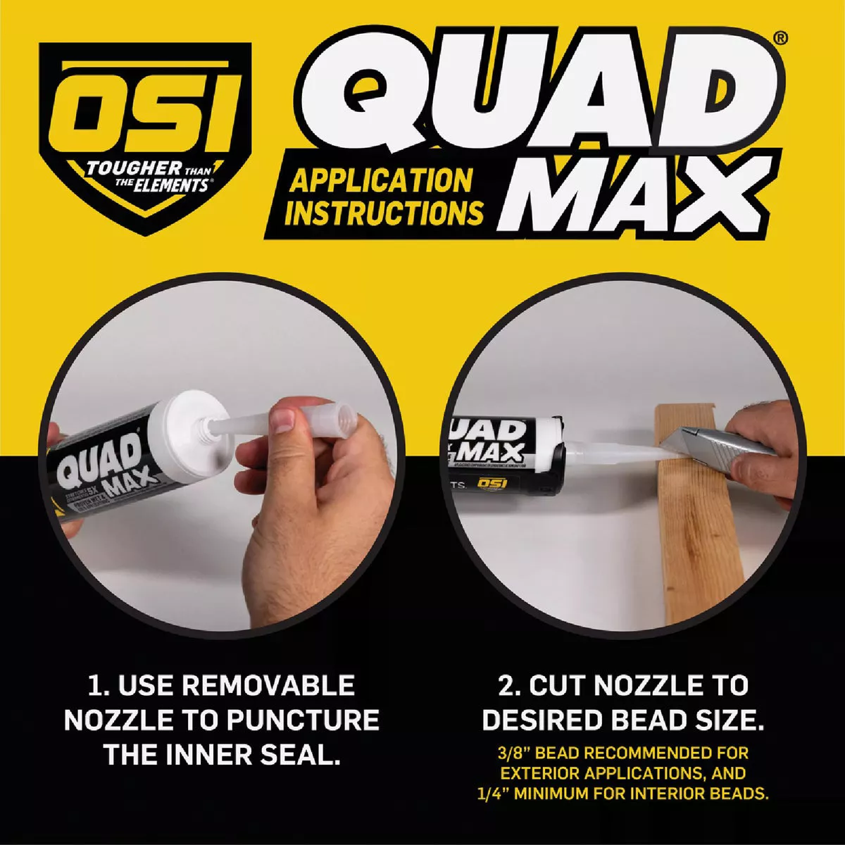 OSI QUAD MAX 9.5 Oz. Window, Door & Siding Sealant, White - photo 5