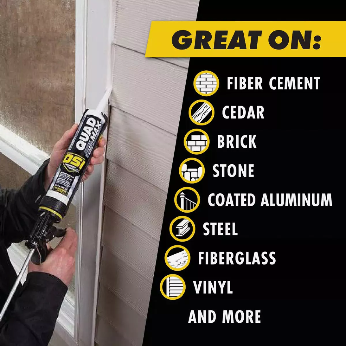 OSI QUAD MAX 9.5 Oz. Window, Door & Siding Sealant, White - photo 3