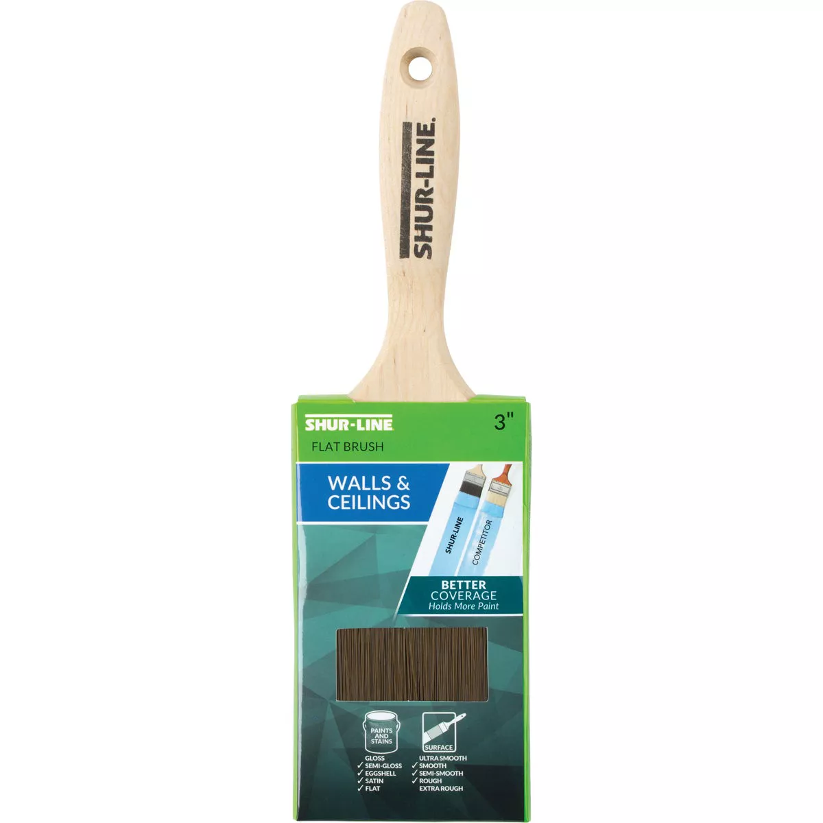Shur-Line ONE COATER 3 In. Wall Flat Paint Brush