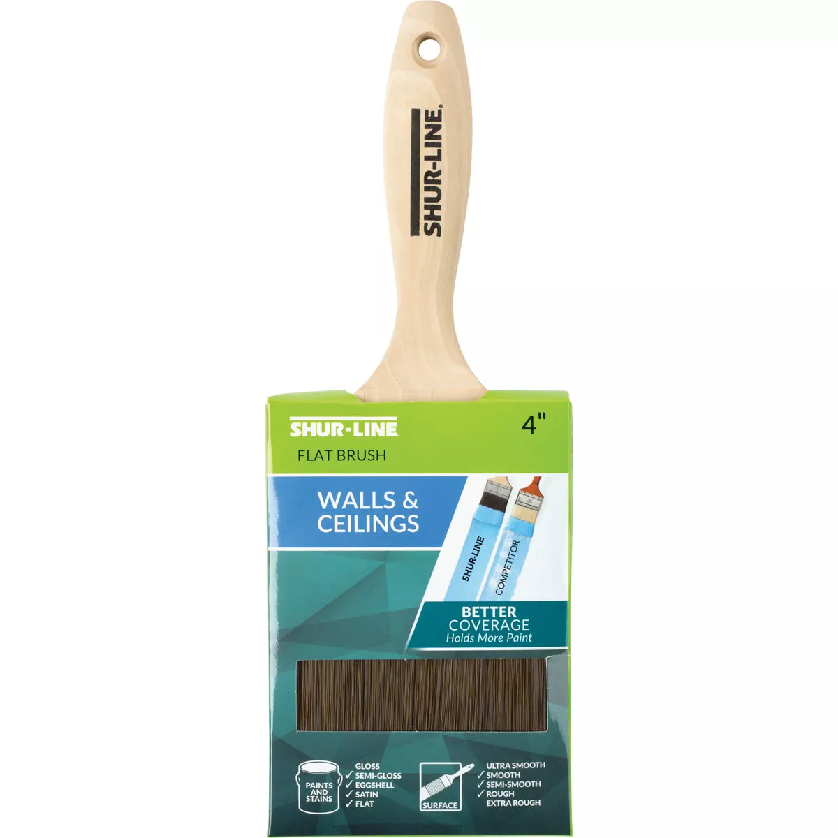 Shur-Line ONE COATER 4 In. Wall Flat Paint Brush