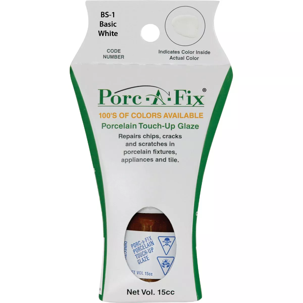 Fixture-Fix Porc-A-Fix Basic White Porcelain Touch-up Paint, 15cc