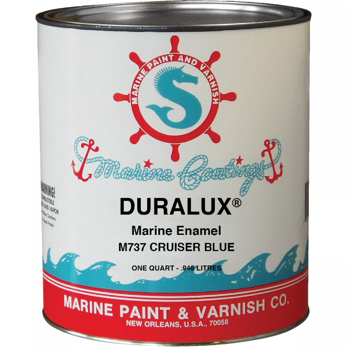 DURALUX Gloss Marine Enamel,Cruiser Blue, 1 Qt.