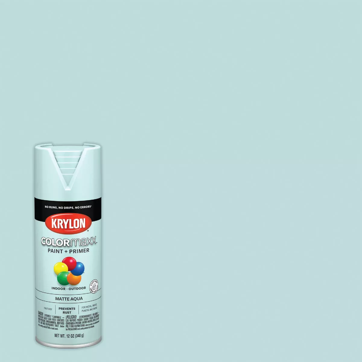 Krylon ColorMaxx 12 Oz. Matte Paint + Primer Spray Paint, Aqua - photo 7