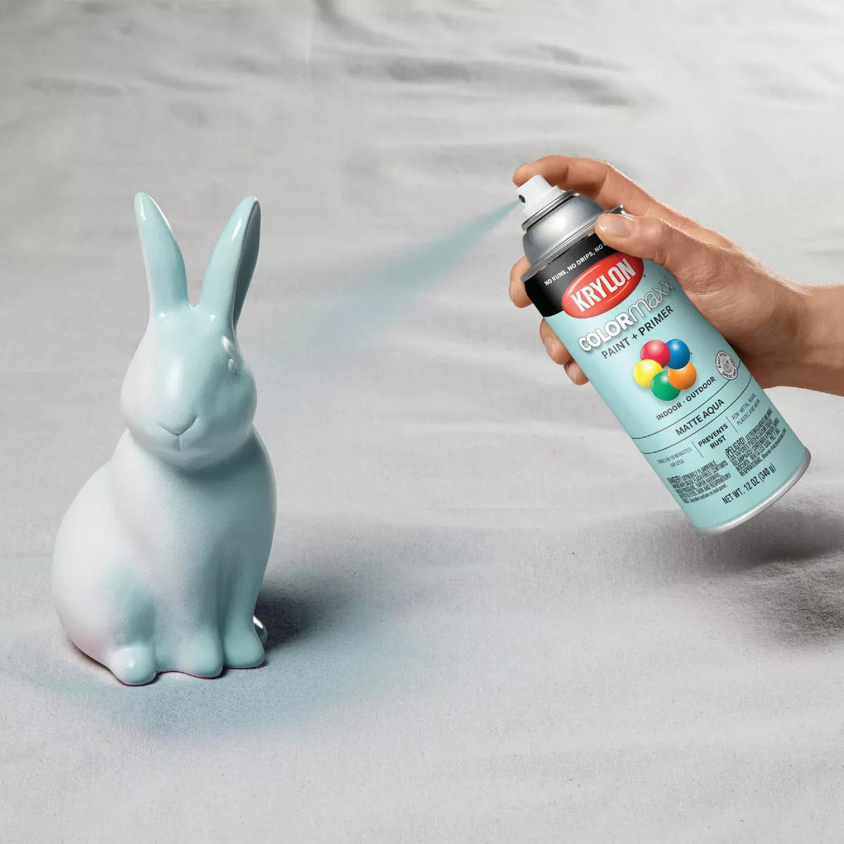 Krylon ColorMaxx 12 Oz. Matte Paint + Primer Spray Paint, Aqua - photo 4