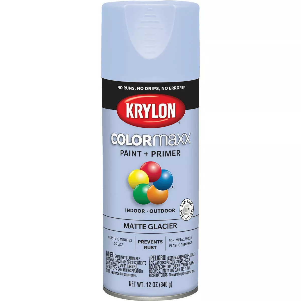 Krylon ColorMaxx 12 Oz. Matte Paint + Primer Spray Paint, Glacier