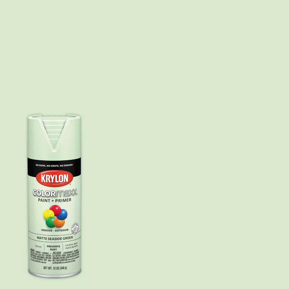 Krylon ColorMaxx 12 Oz. Matte Paint + Primer Spray Paint, Seaside Green - photo 4