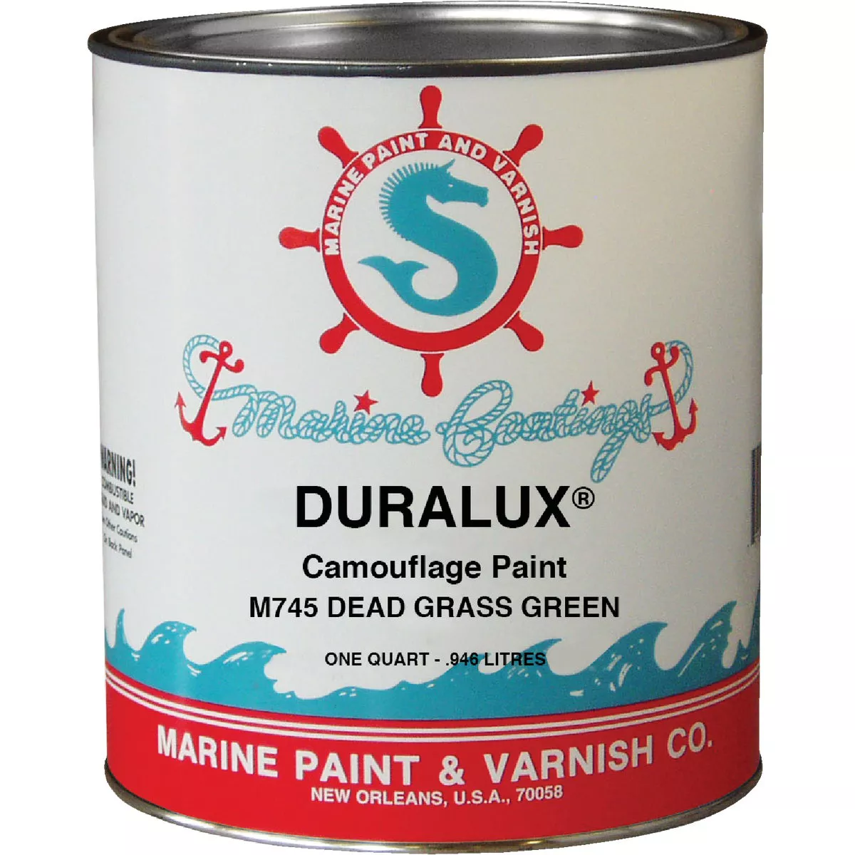 DURALUX Flat Camouflage Marine Paint, Camouflage Dead Grass Green, 1 Qt.