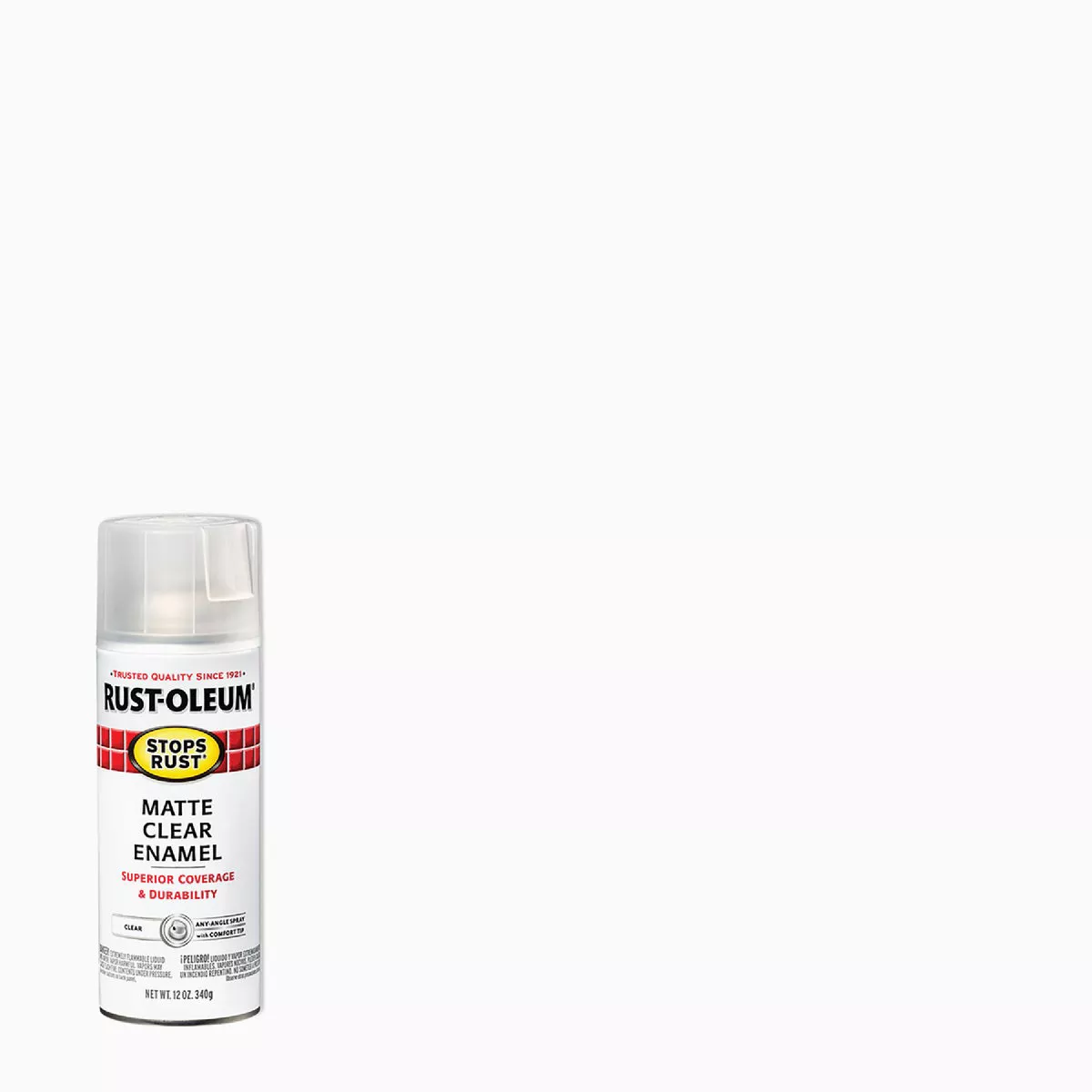 Rust-Oleum Stops Rust 12 Oz. Matte Clear Enamel Spray Paint, Clear
