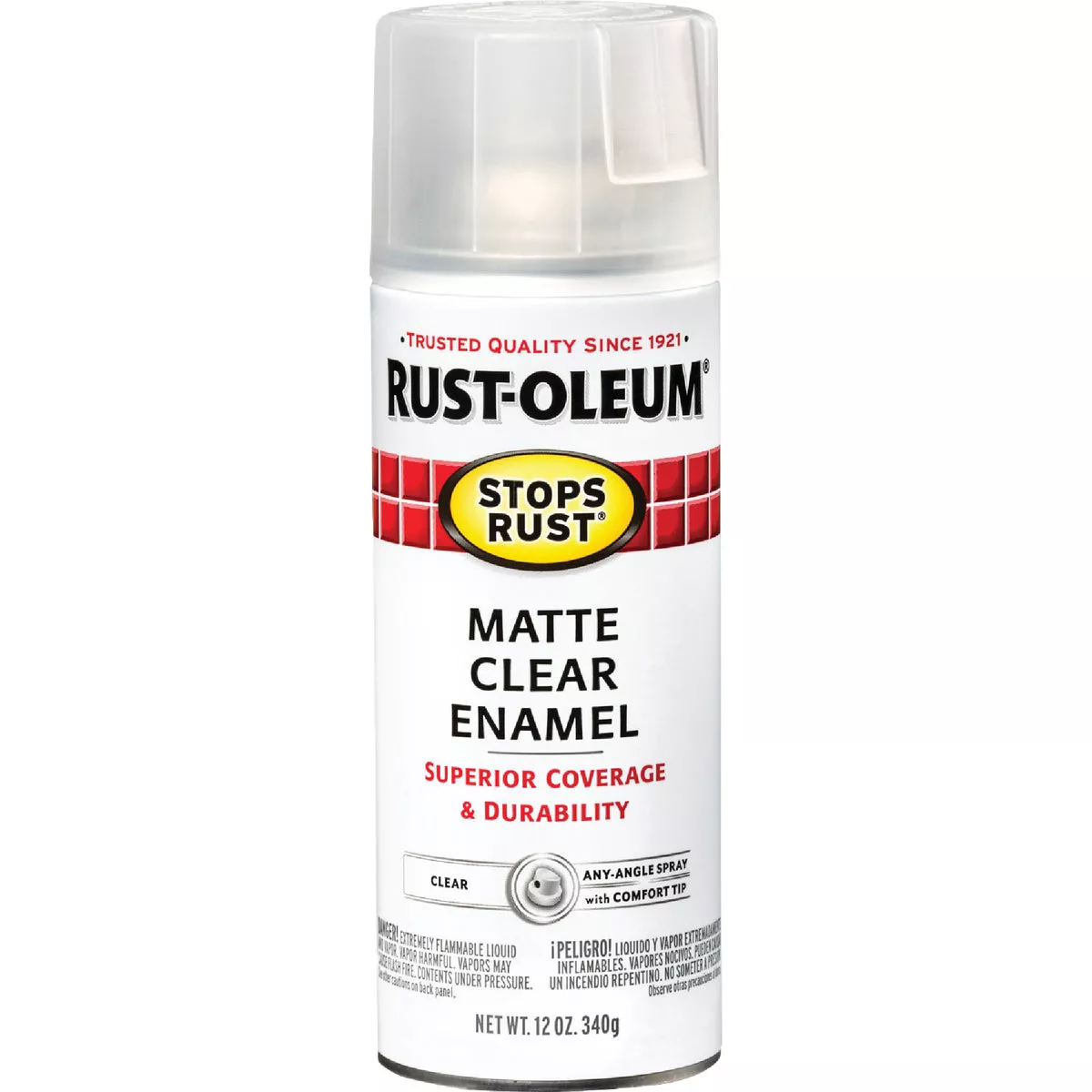 Rust-Oleum Stops Rust 12 Oz. Matte Clear Enamel Spray Paint, Clear - photo 7