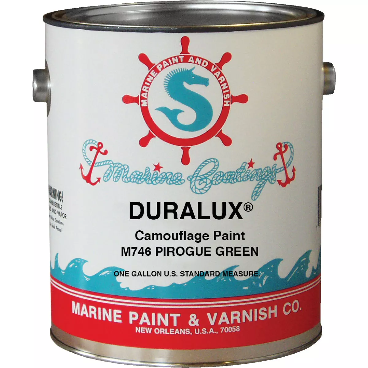 DURALUX Flat Marine Paint, Camouflage Pirogue Green, 1 Gal.