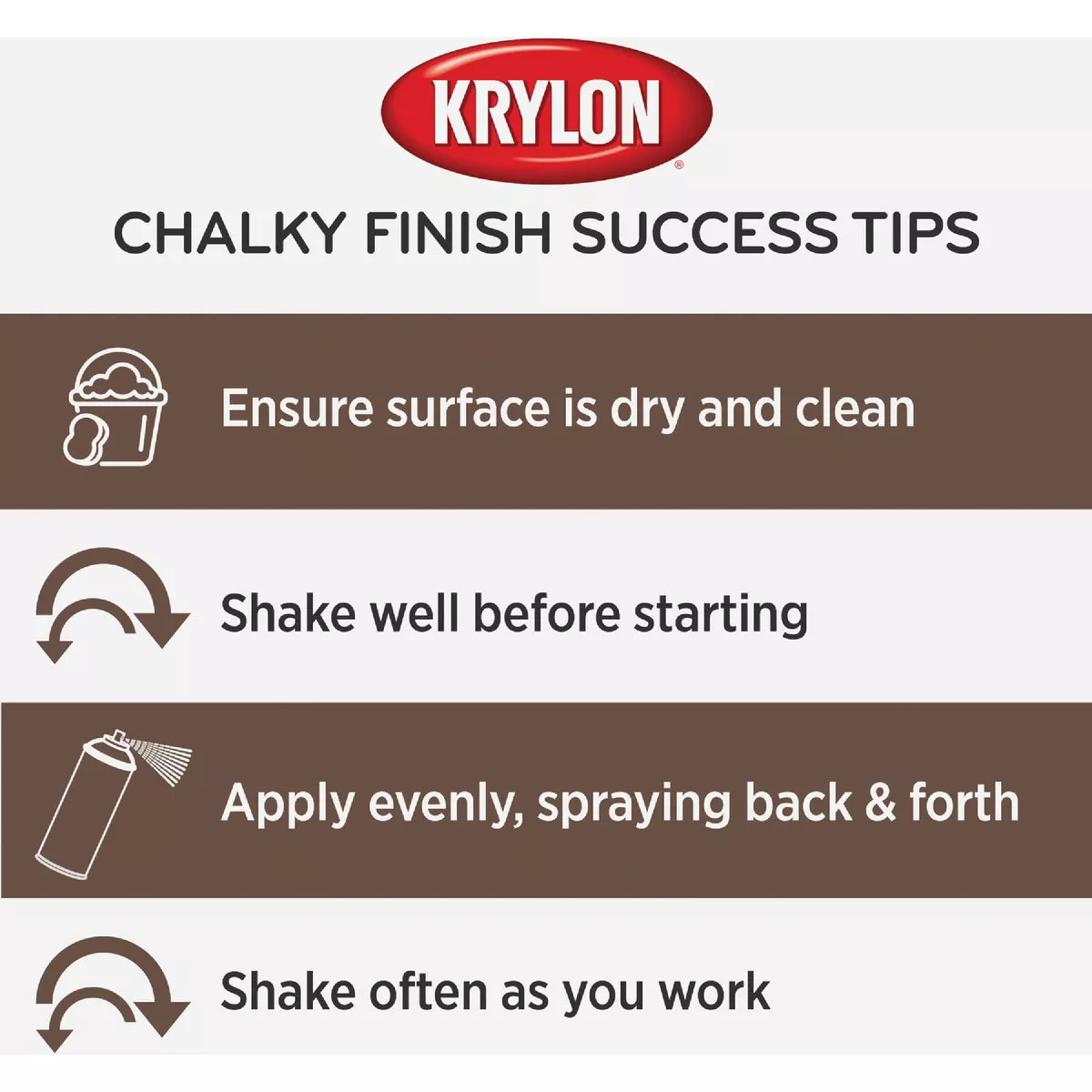 Krylon CHALKY FINISH 11.5 Oz. Subtle Wax Coating Spray Paint, Dark Brown - photo 7