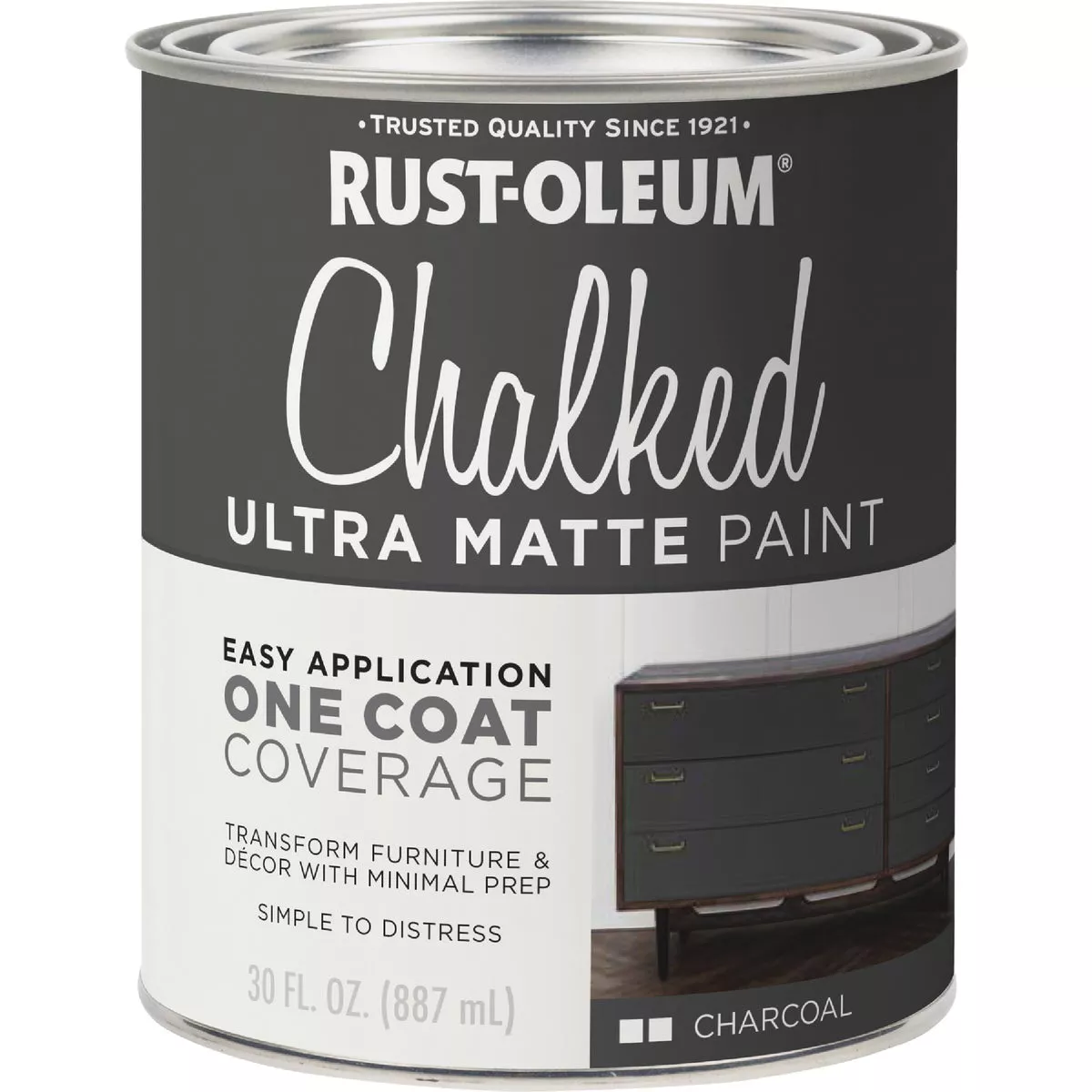 Rust-Oleum Chalked Charcoal Ultra Matte 30 Oz. Chalk Paint - photo 6