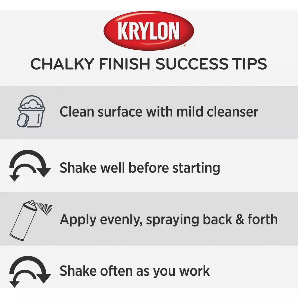 Krylon CHALKY FINISH 12 Oz. Ultra Matte Chalk Spray Paint, Classic White - photo 3