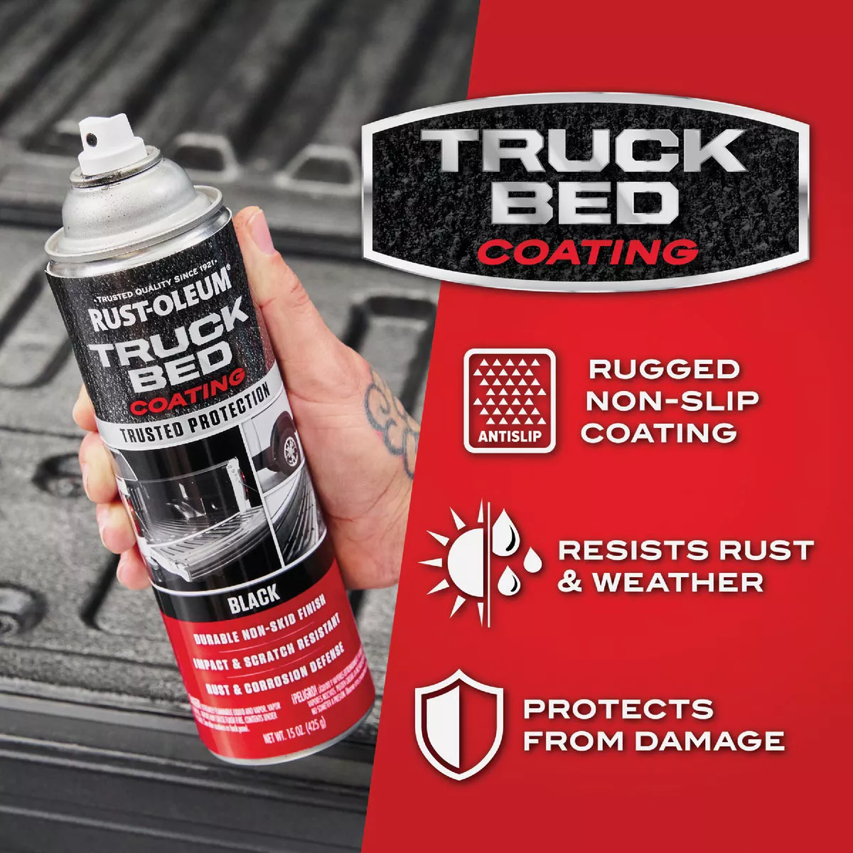 Rust-Oleum Stops Rust 15 Oz. Black Truck Bed Liner Spray - photo 3