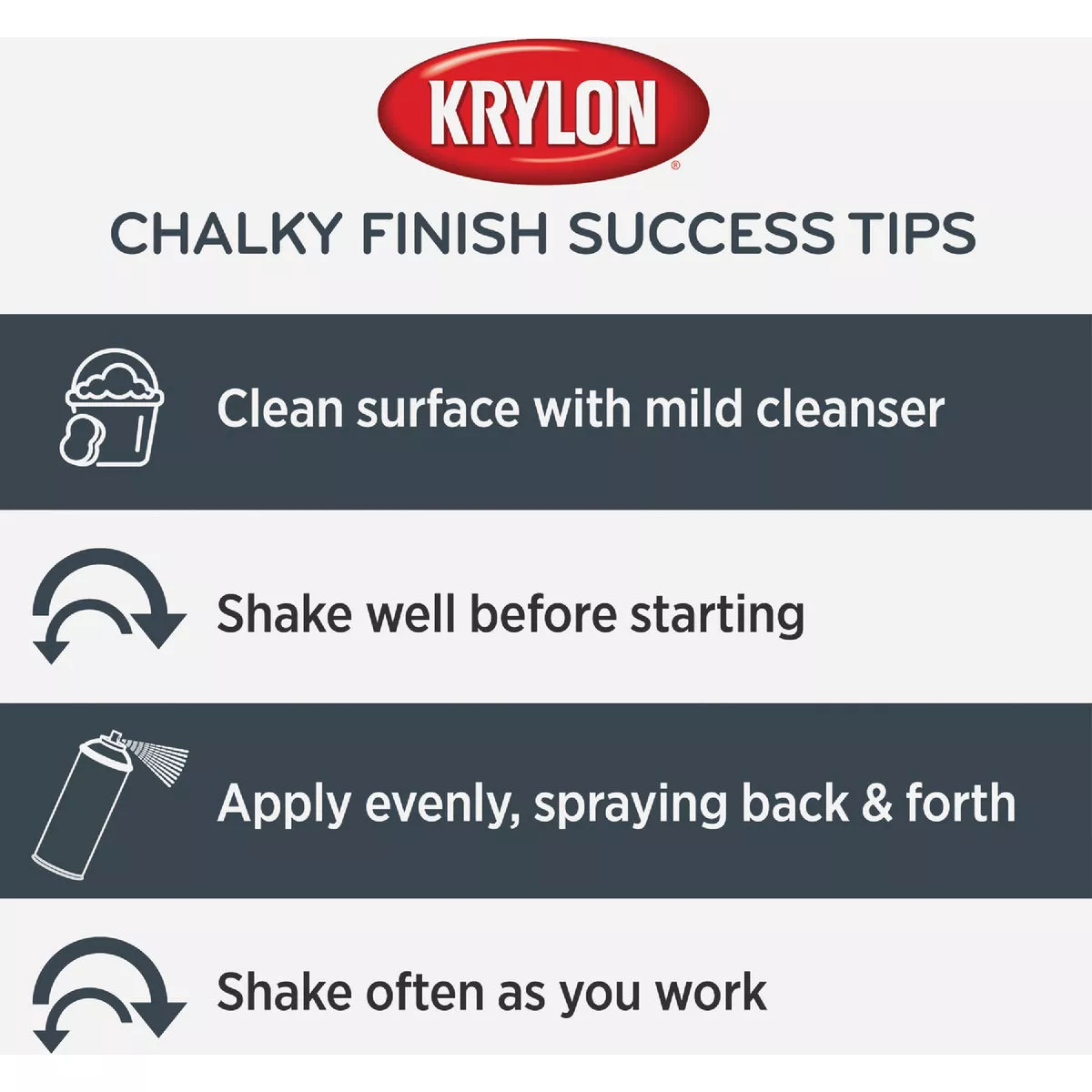 Krylon CHALKY FINISH 12 Oz. Ultra Matte Chalk Spray Paint, Anvil Gray - photo 6