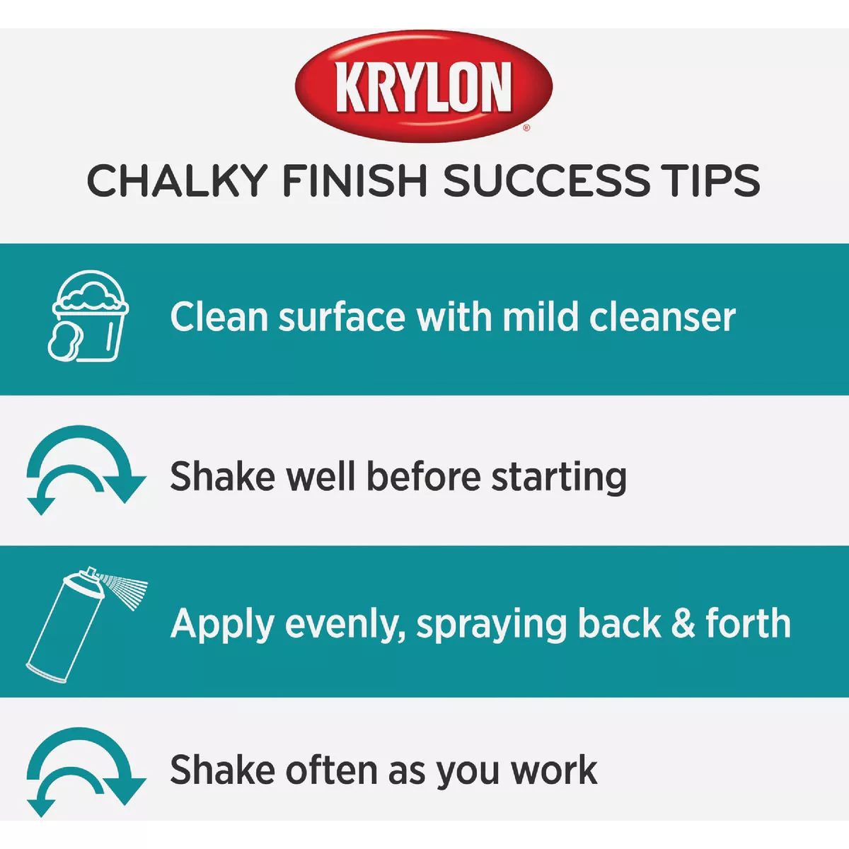 Krylon CHALKY FINISH 12 Oz. Ultra Matte Chalk Spray Paint, Tidal Blue - photo 4