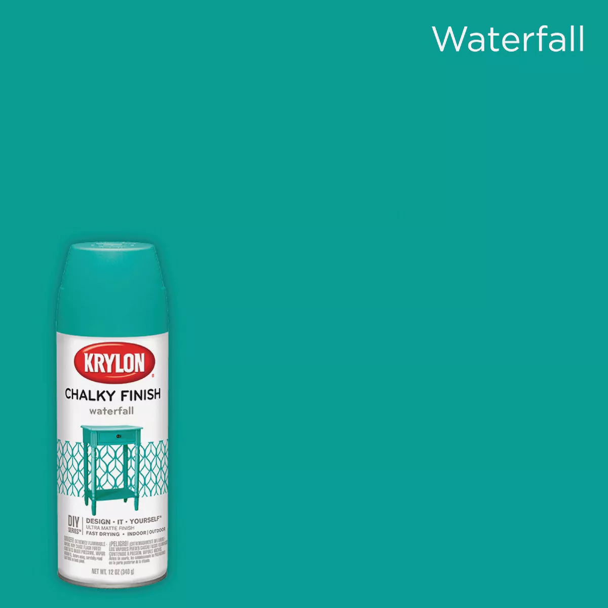 Krylon CHALKY FINISH 12 Oz. Ultra Matte Chalk Spray Paint, Waterfall - photo 7