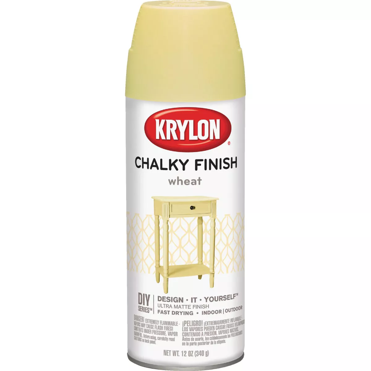 Krylon CHALKY FINISH 12 Oz. Ultra Matte Chalk Spray Paint, Wheat