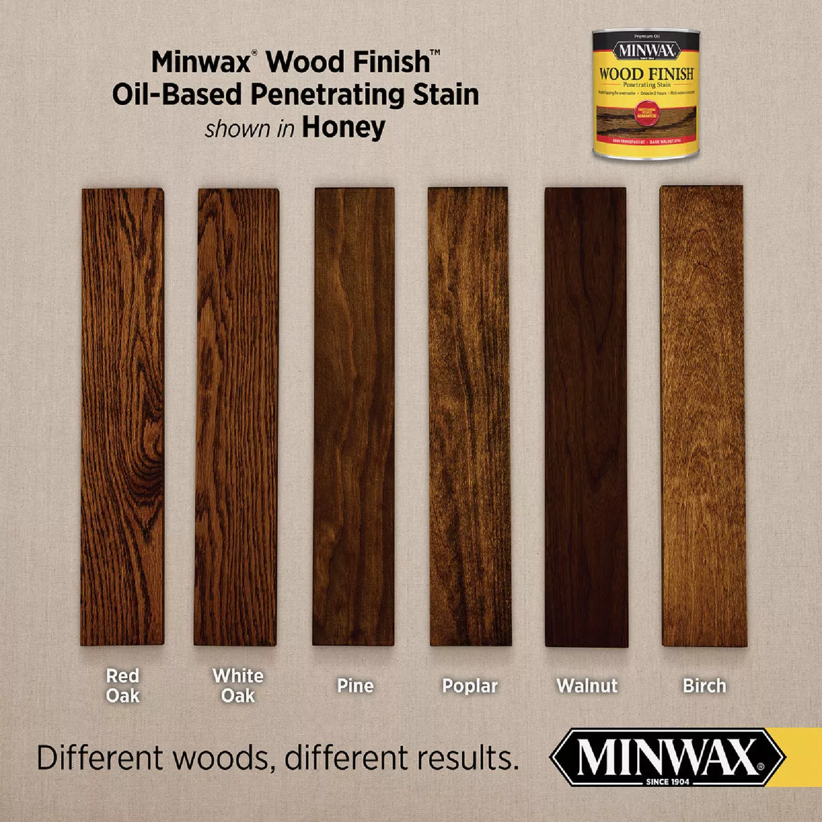 Minwax Wood Finish Penetrating Stain, Honey, 1/2 Pt. - photo 6