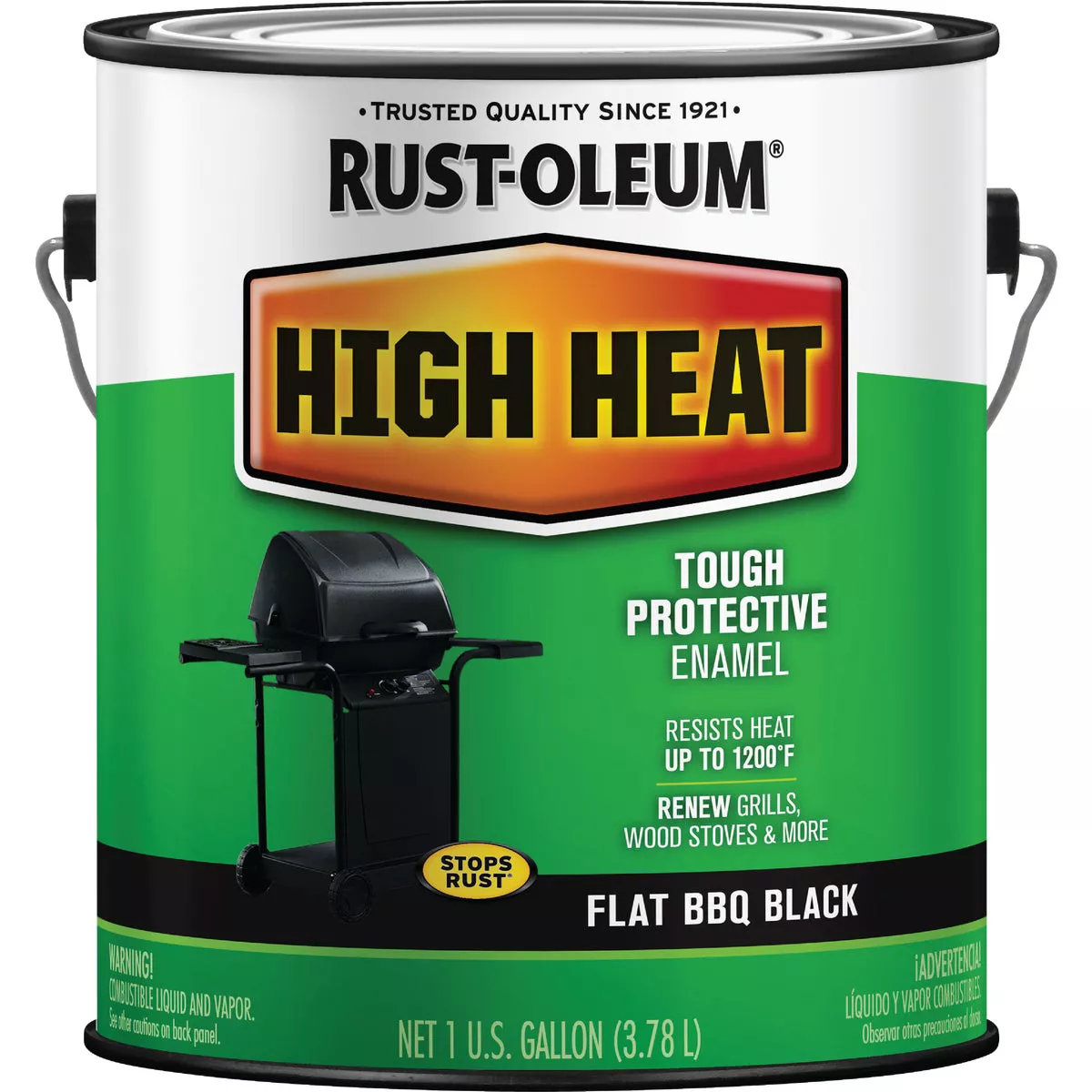 Rust-Oleum Flat High Heat Enamel, BBQ Black, 1 Gal. - photo 2
