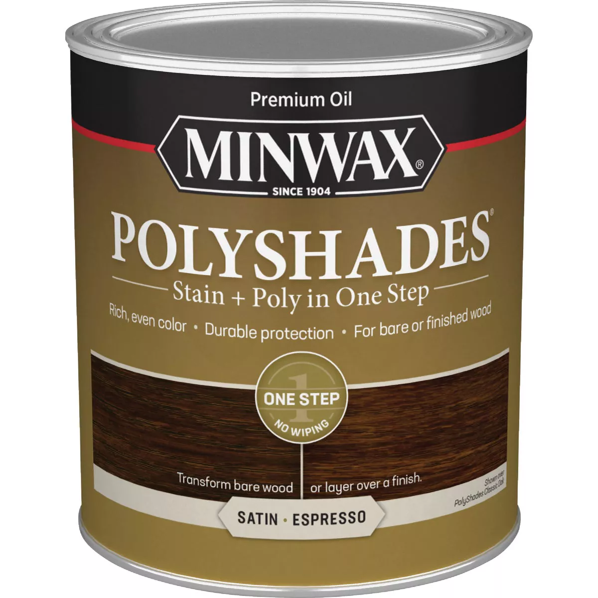 Minwax Polyshades 1 Qt. Satin Stain & Finish Polyurethane In 1-Step, Espresso - photo 2