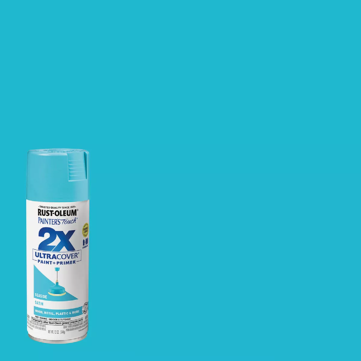 Rust-Oleum Painter's Touch 2X Ultra Cover 12 Oz. Gloss Paint + Primer Spray Paint, Seaside