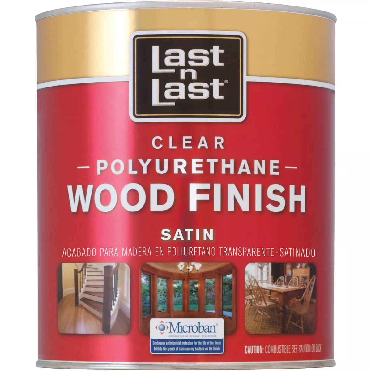Last N' Last VOC Satin Clear Polyurethane Wood Finish, 1 Qt.