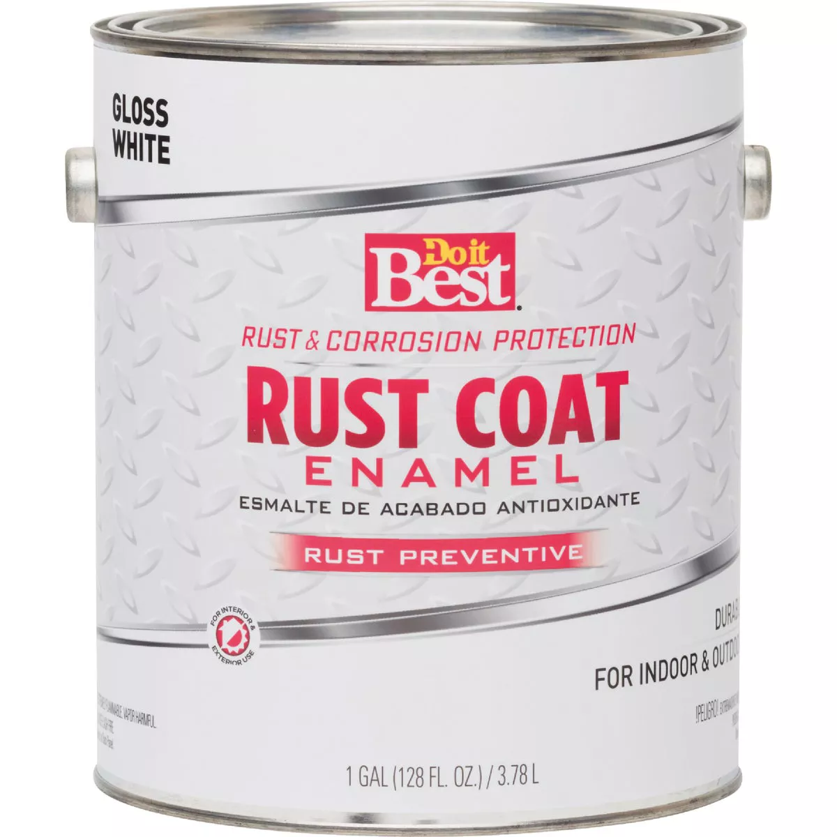 Do it Best Rust Coat Oil-Based Gloss Enamel, White, 1 Gal. - photo 2