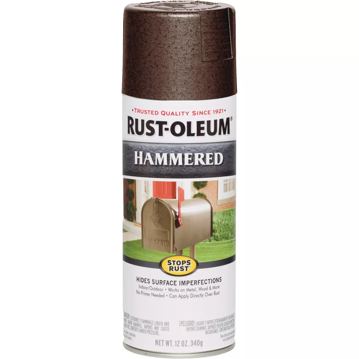 Rust-Oleum Stops Rust Brown Metallic 12 Oz. Hammered Finish Spray Paint - photo 2