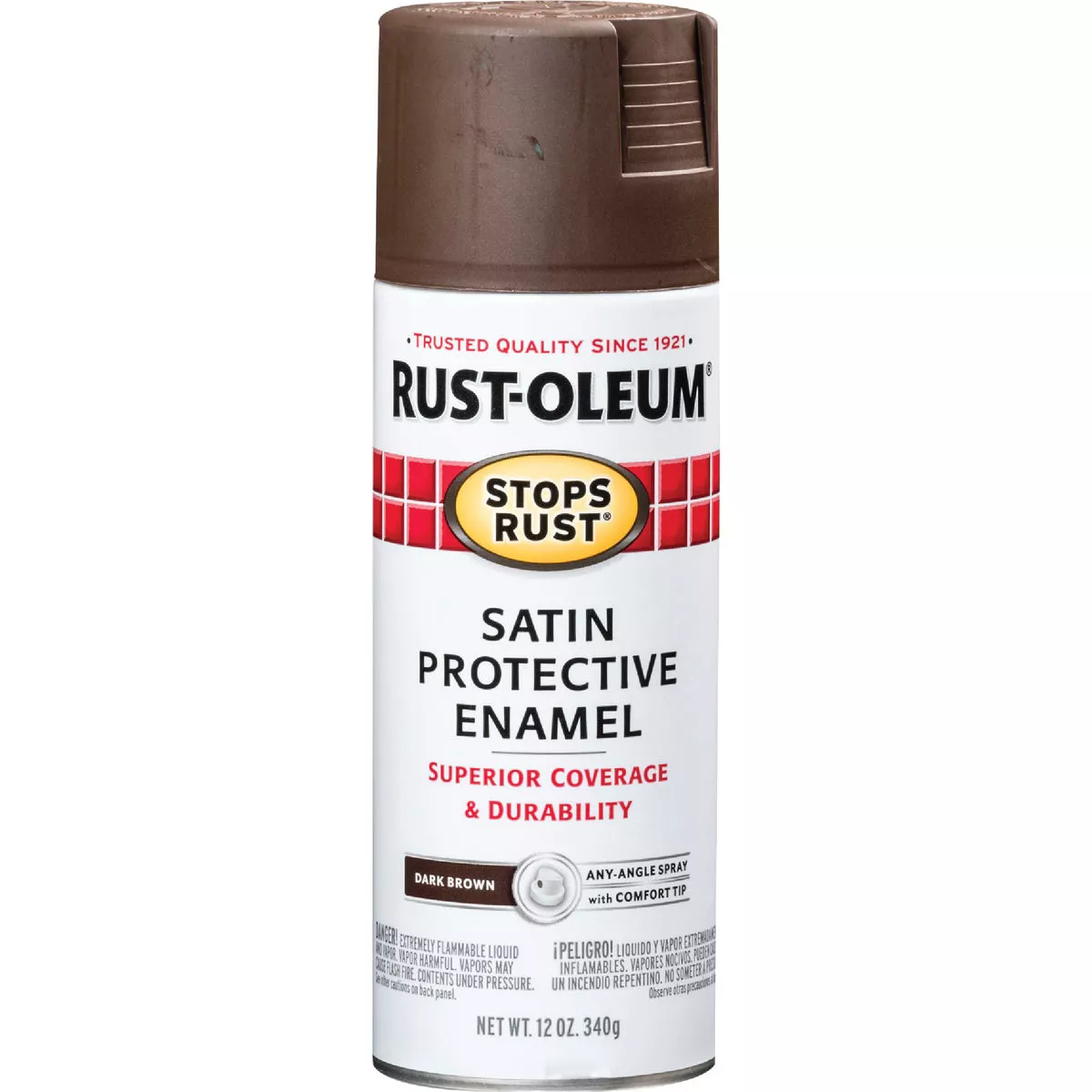 Rust-Oleum Stops Rust Decor 12 Oz. Satin Spray Paint, Dark Brown - photo 2