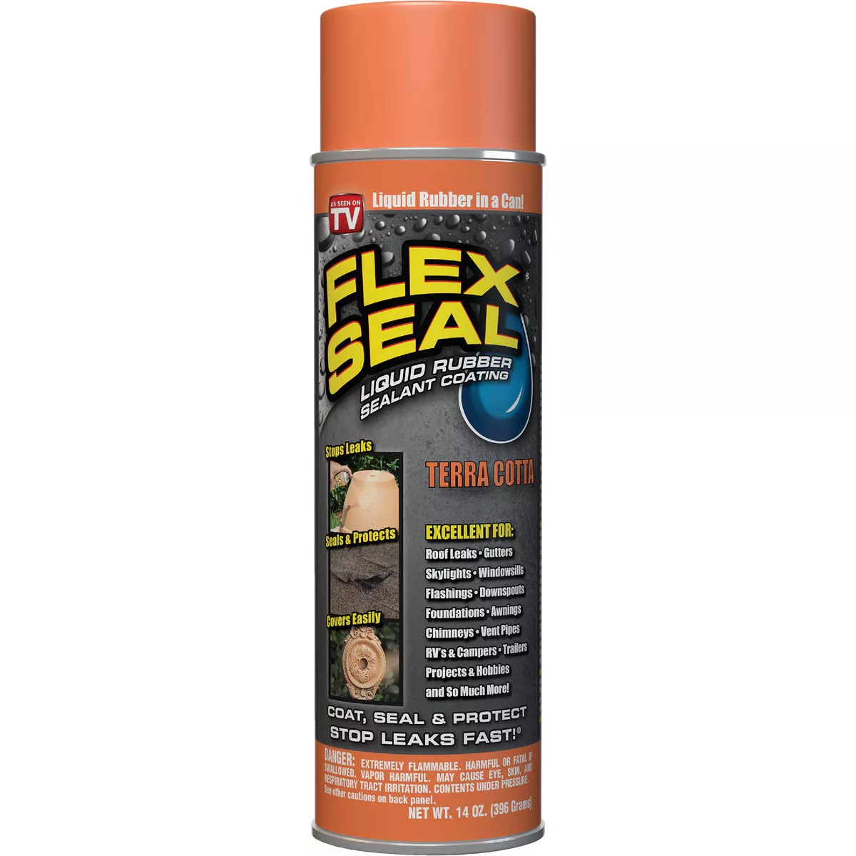FLEX SEAL 14 Oz. Spray Rubber Sealant, Terra Cotta