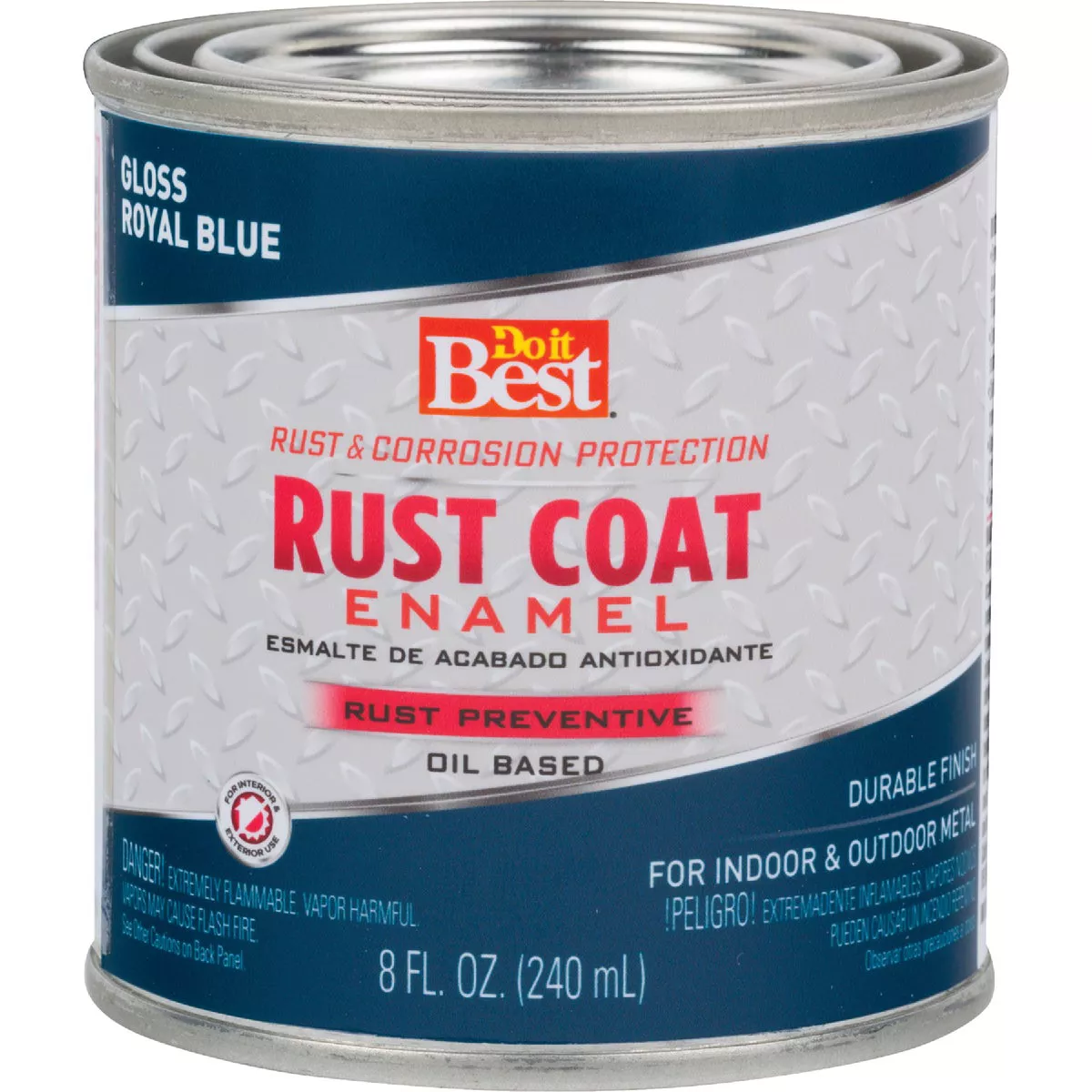 Do it Best Rust Coat Oil-Based Gloss Enamel, Royal Blue, 1/2 Pt.
