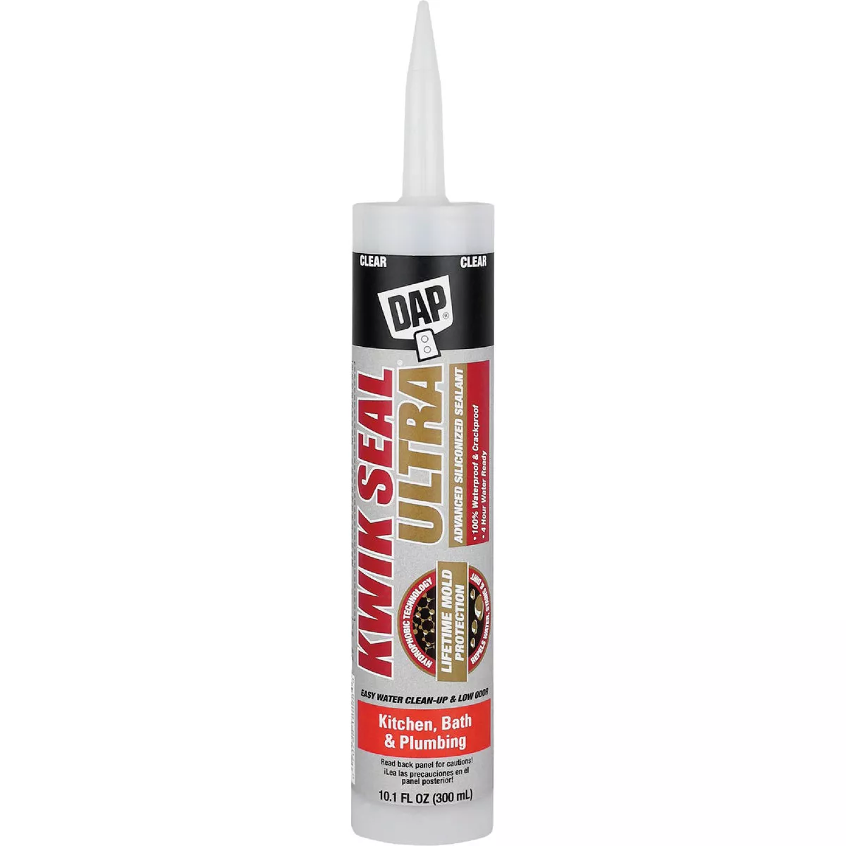 DAP KWIK SEAL ULTRA 10.1 Oz. Clear Kitchen & Bath Silicone Sealant