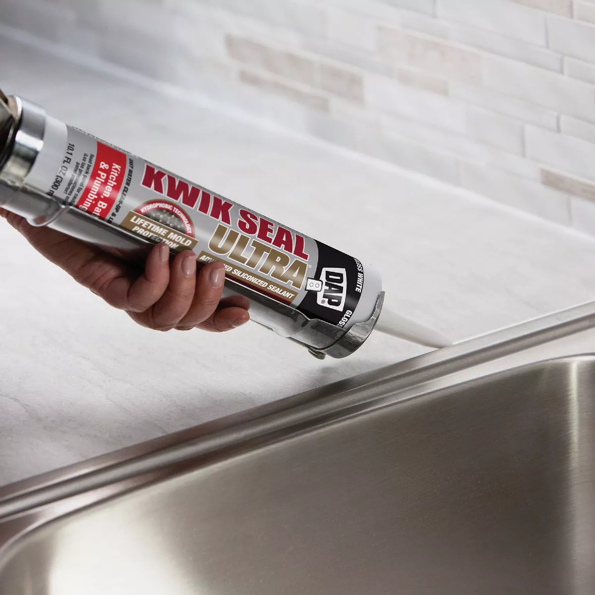DAP KWIK SEAL ULTRA 10.1 Oz. Clear Kitchen & Bath Silicone Sealant - photo 2