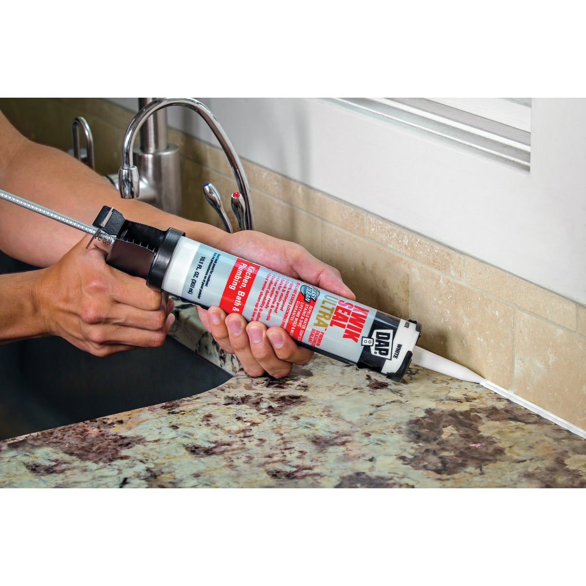 DAP KWIK SEAL ULTRA 10.1 Oz. Biscuit Siliconized Kitchen & Bath Sealant ...