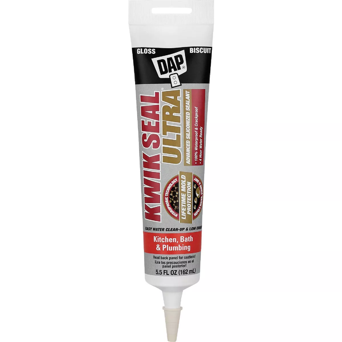 DAP KWIK SEAL ULTRA 5.5 Oz. Biscuit Siliconized Kitchen & Bath Sealant