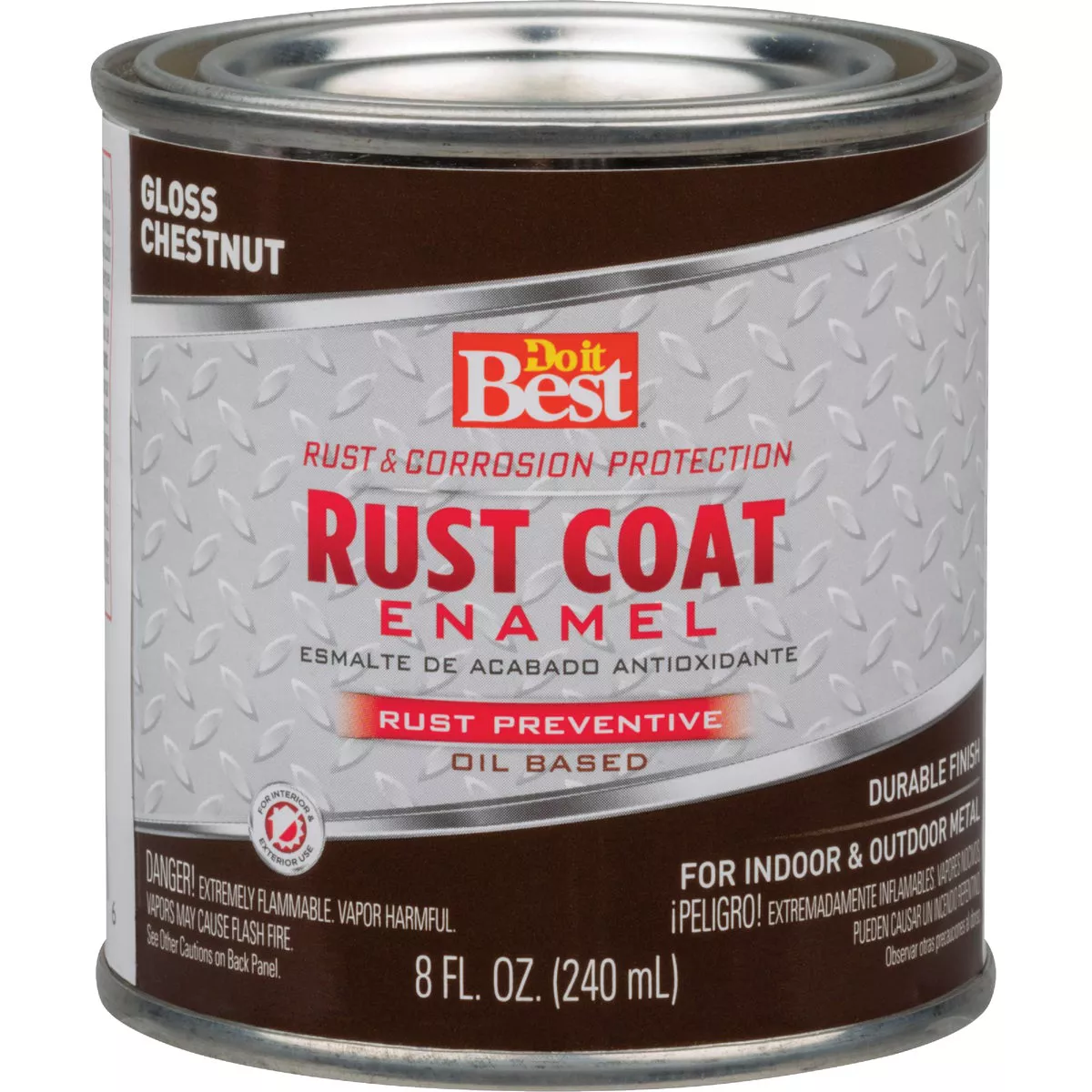 Do it Best Rust Coat Oil-Based Gloss Enamel, Chestnut, 1/2 Pt.
