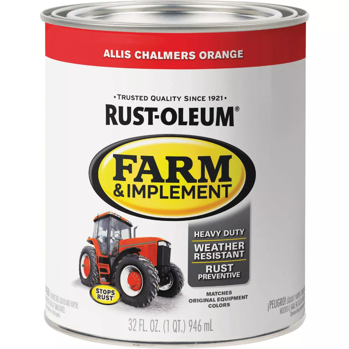 Rust-Oleum 1 Quart Allis Chalmers Orange Gloss Farm & Implement Enamel - photo 2