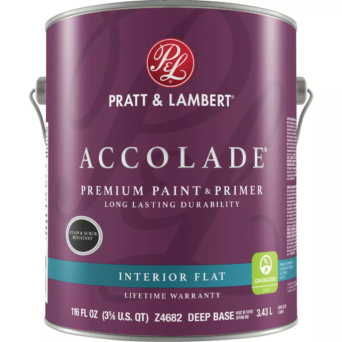 Pratt & Lambert Accolade Premium 100% Acrylic Paint & Primer Flat Interior Wall Paint, Deep Base, 1 Gal.