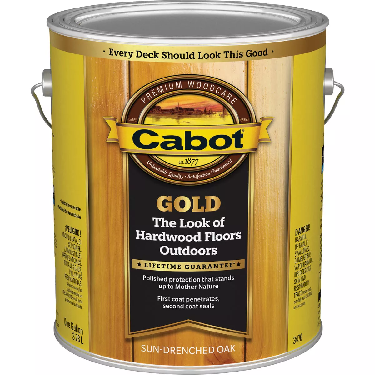 Cabot Gold Exterior Stain, 3470 Sun-Drenched Oak, 1 Gal. - photo 2
